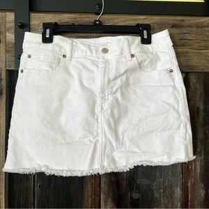 American Eagle White Jean Skirt